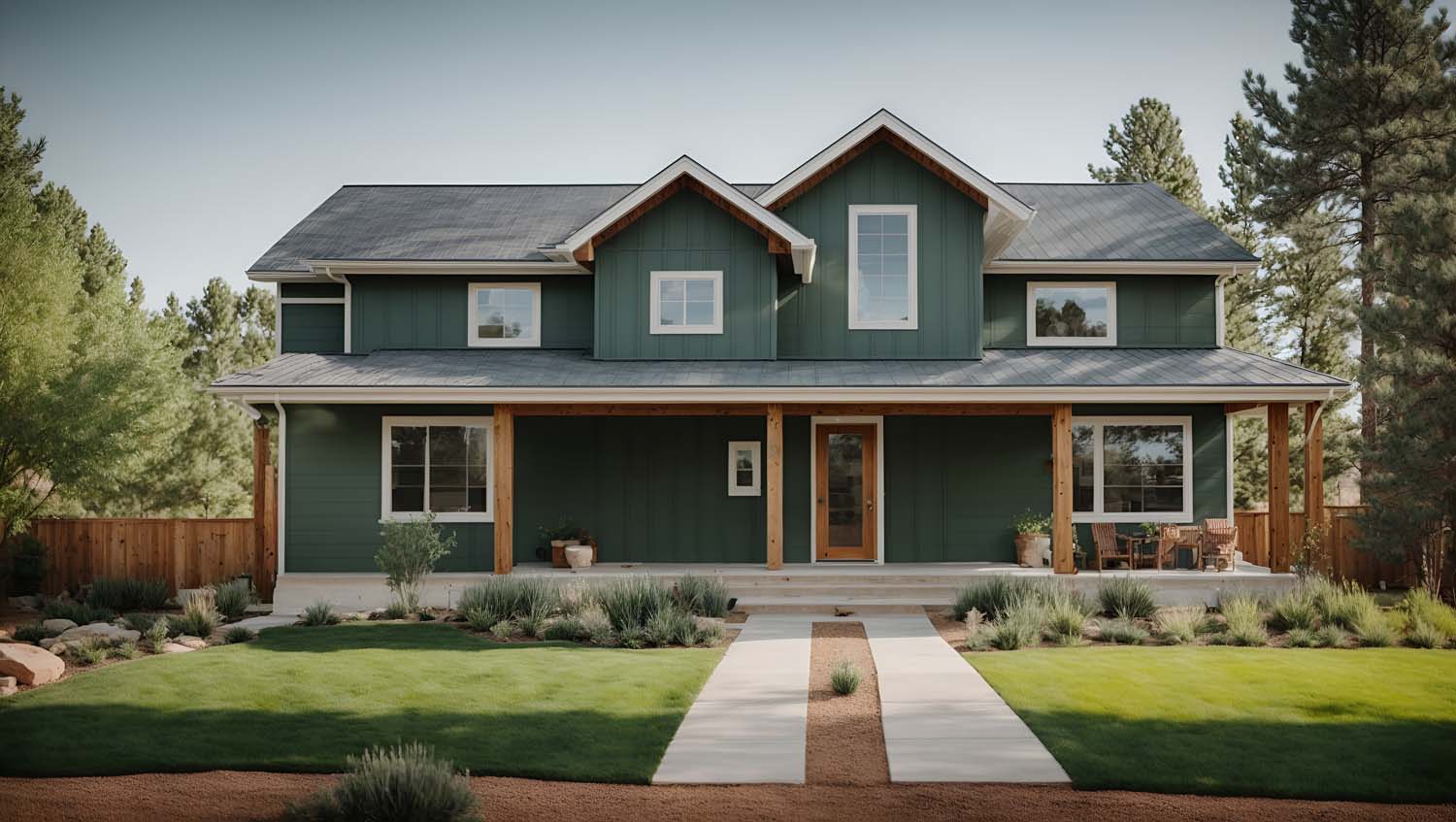 Craftsman Colorado Springs Home with Vertical Plank Siding - Siding Colorado