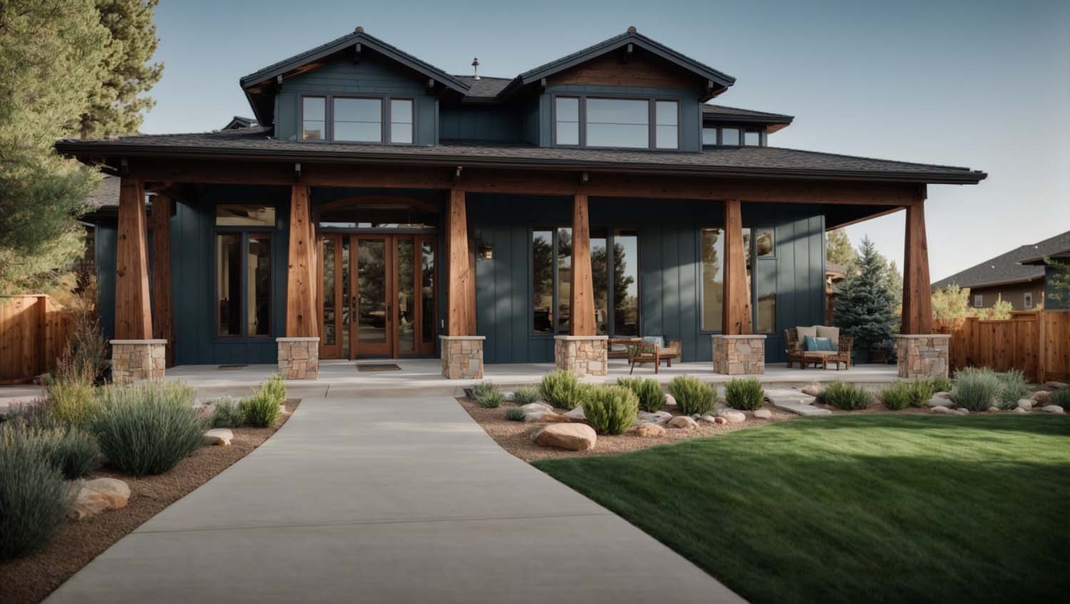 A modern Craftsman home in Longmont, Colorado, with Lap Plank Siding.