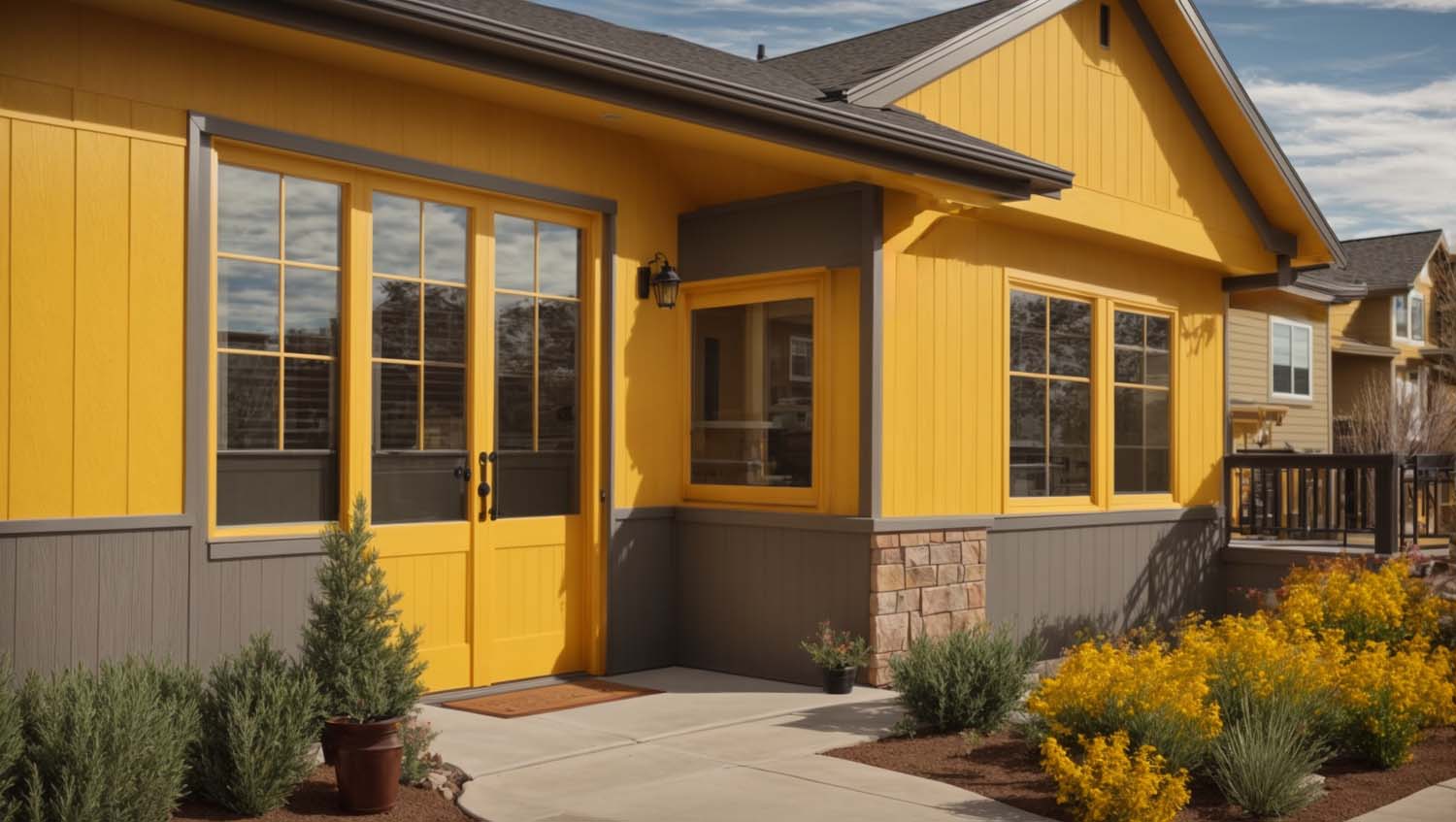 Two Story Modern Home in Colorado Springs with Vertical Plank Siding - Siding Colorado