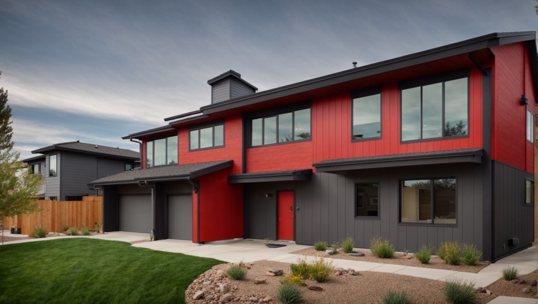 A quaint duplex in Longmont, Colorado, with a pristine LP Siding finish.